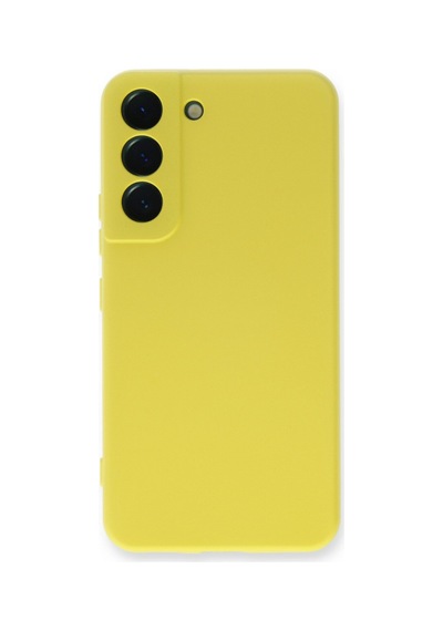 Samsung Galaxy  Uyumlu,  S23 Plus Kılıf Nano İçi Kadife Silikon - Sarı