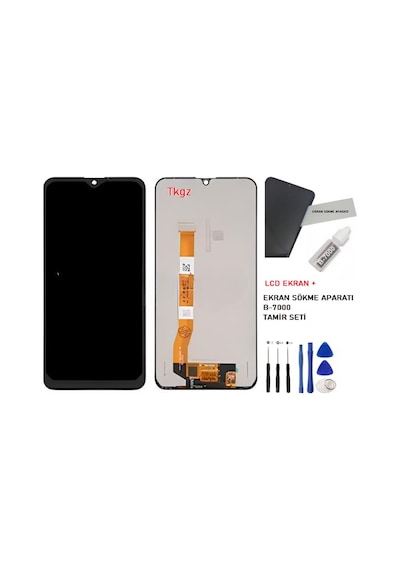 Oppo Realme C3 Uyumlu Lcd Ekran Dokunmatik Servis + B-7000 + Tamir Seti