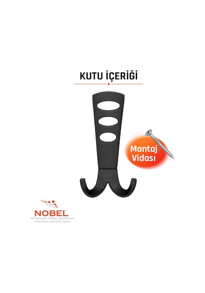 Seylan Portmanto Askısı, Metal Vestiyer Askısı, Matsiyah, Duvar Ve Dolap Askılığı 5'li Set Vidalı Matsi Yah