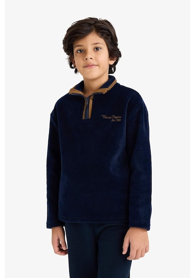 Defacto Erkek Çocuk New Regular Fit Yarım Balıkçı Yaka Nakışlı İçi Yumuşak Tüylü Polar Sweatshirt G3670a825cwnv256 Lacivert-nv256 Defacto Erkek Çocuk New Regular Fit Yarım Balıkçı Yaka Nakışlı İçi Yumuşak Tüylü Polar Sweatshirt G3670a825cwnv256 Lacivert-nv256