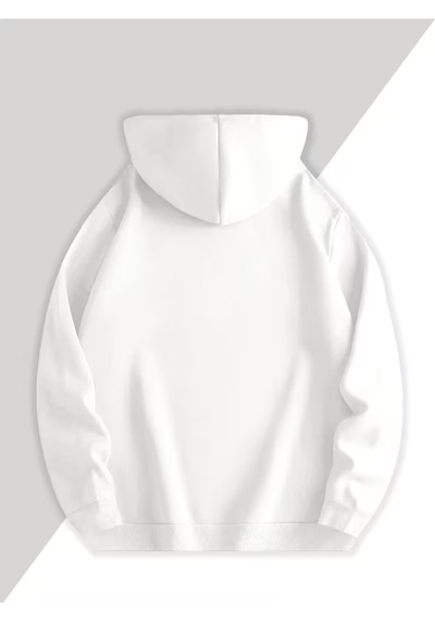 Nevermind Sevgili Kombini Hoodie Merry Christmas Baskılı Çift Kapüşonlu S Beyaz