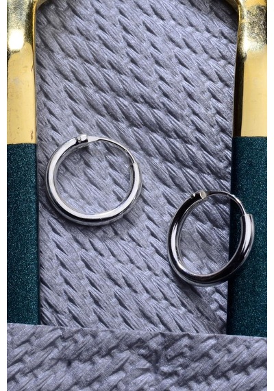 925 Ayar Gümüş Trend Halka Küpe 2mm - 20mm Gümüş