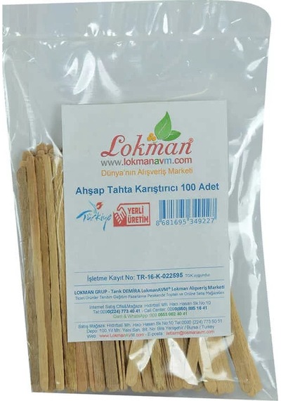 Ahşap Tahta Çay Kahve Karıştırıcı 100 Adet Paket