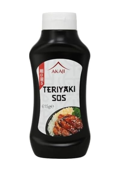 Akaji Teriyaki Sos 615 Ml Japonesque Sıkma Şişe Et, Tavuk, Balık & Sebze İçin Premium Marinasyon Ve Pişirme Sosu