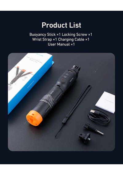 Bluetooth Yüzen Selfie Çubuğu Tripod, Djı Osmo Action 6 5 Pro 4 İçin Su Geçirmez Uzatılabilir 3'ü 1 Arada El Kavr