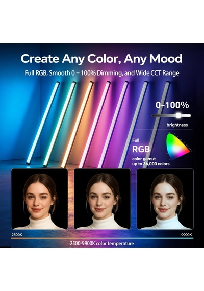 Photoolex B1200 120 Cm 38w App Kontrollü Rgb Tube Led Işık - Ls-158pl-01