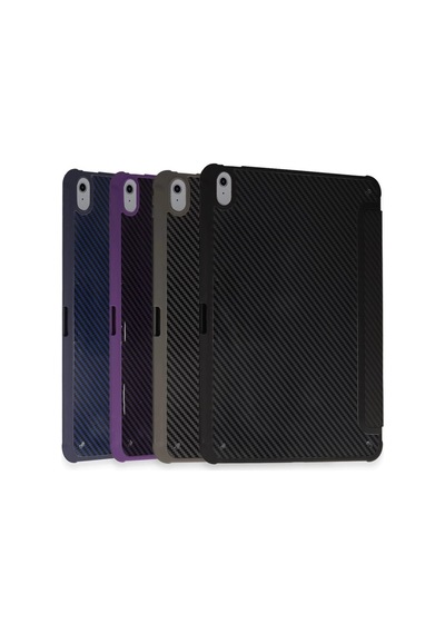 Apple iPad Uyumlu  Pro 13 2024 Kılıf Color Karbon Tablet Kılıfı - Derin Mor Diğer