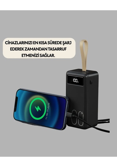 Yeni Nesil Güvenlik Korumalı Powerbank 4 Çıkış Portu Çok Renkli