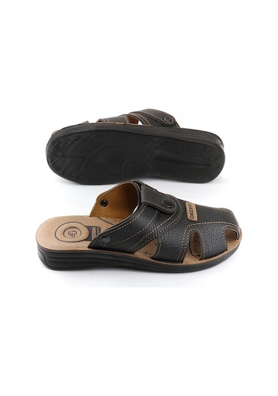 Gezer Yazlık Erkek Çıtçıtlı Ayarlanabilir Terlik-Sandalet (554653081) Siyah