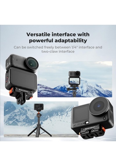 K&f Concept Osmo Action 6 Için Manyetik Hızlı Çıkarma Adaptörü 1/4 Vida Deliği / Katlanabilir Konektör
