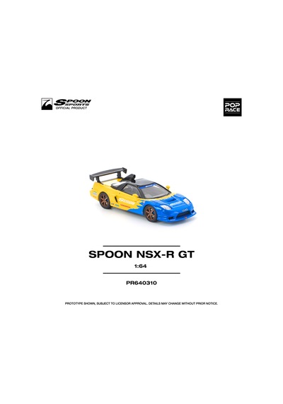 Pop Race Honda Nsx-r Gt Spoon Sports 1:64 Diecast Model Araba Pr640310 Sarı