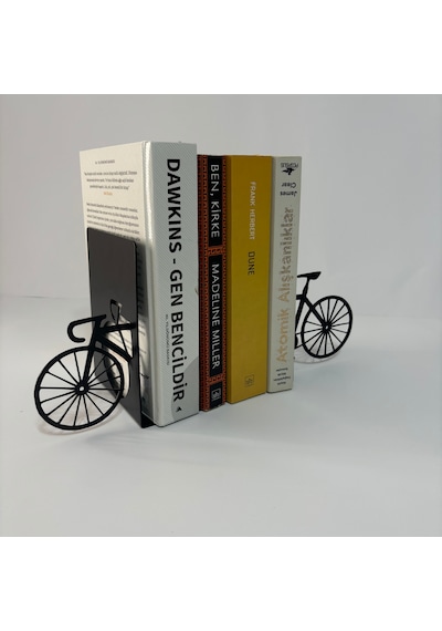 Metal Bisiklet Figürlü Kitap Desteği Kitap Tutucu Ev Ve Ofis Deko