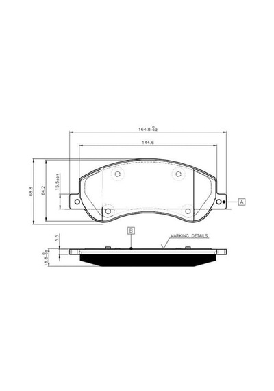 MAGNETTI MARELLI 323700001800 Ön Fren Balatası Transit V347 06/- V347 155Ps A,Ceker 11/- VW Amarok 2,0TDI 10- Fişli