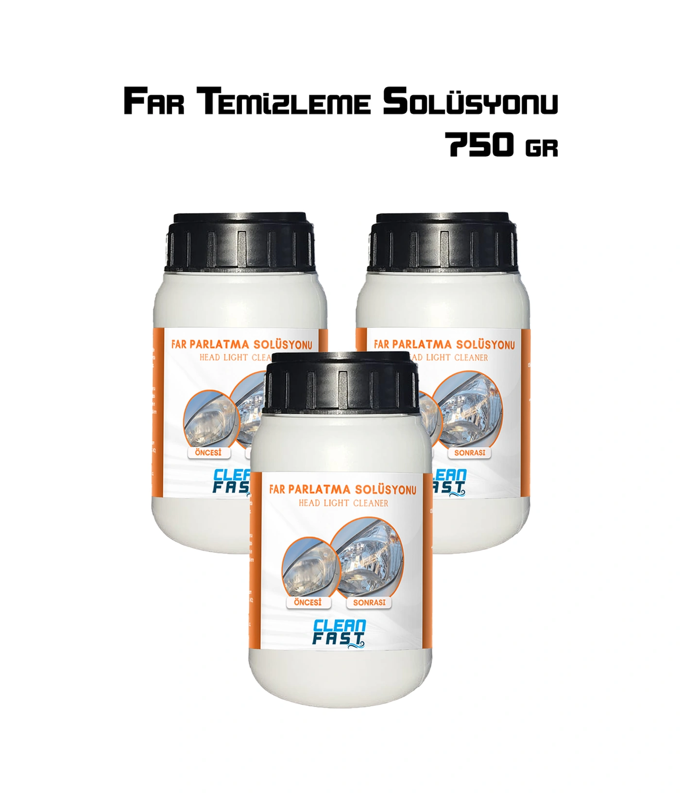 Yeni Nesil Premium Buharlı Far Temizleme Sıvısı Ve Parlatma Solüsyonu Kloroform Uyumlu 750 Gr
