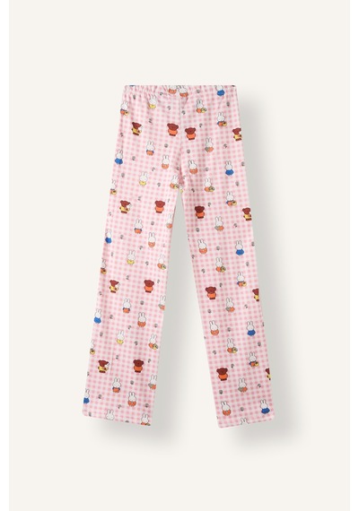 Defacto Miffy Pötikare Desenli Uzun Kollu 2li Pijama Takımı Kız Çocuk I3890a826auer105 Ekru-er105