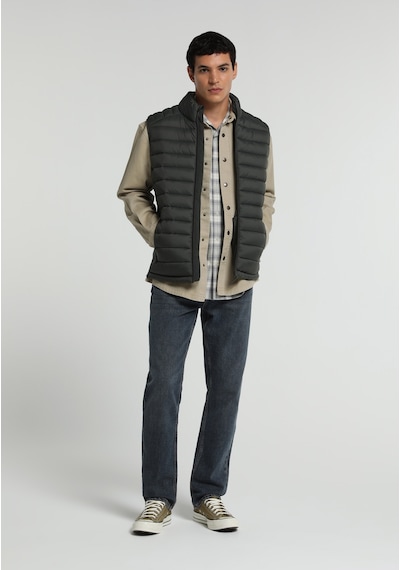 Colin's Colins Slim Fit Dik Yaka Fermuarlı Astarlı Erkek Yeşil Yelek Cl1082936 Q1.v1 Lkh Açık Haki