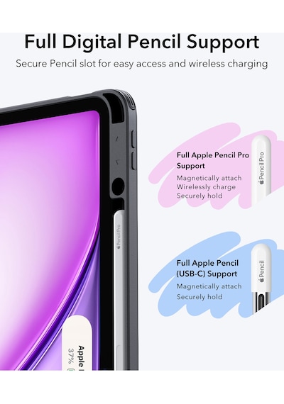 iPad Uyumlu  Air 13 M2-m3 2025 Flip Kalem Kontrol Kılıf Kapaklı Kılıf