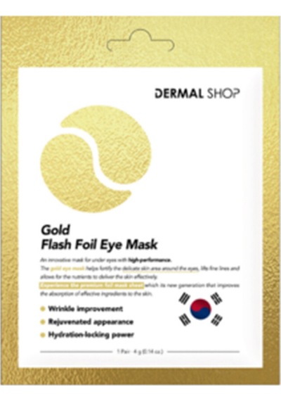 2 Adet Dermal 3 Katmanlı Altın Gold Flash Foil Göz Altı Torbalarına Karşı Kağıt Göz Maskesi 4 Gr
