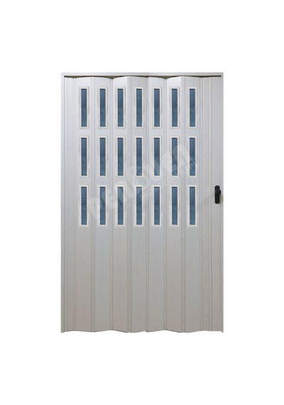 Penguen Akordiyon Kapı Akağaç Camlı En 118-132 Cm Aras Boy 220 Cm
