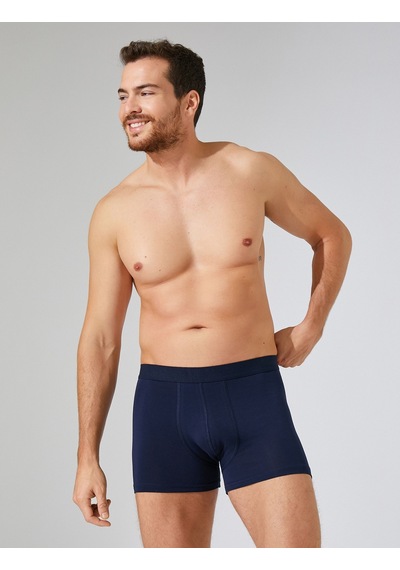 Koton 2'Li Boxer Pamuklu Desenli Saks Desenli 3Wlm90065Mk 3Wlm90065Mk9D6 Saks Mavisi