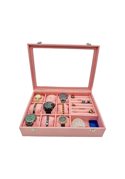 Saat Bileklik Ve Takı Kutusu Pembe Spesiyal Pembe