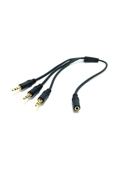 Electroon Stereo Fişi 5+1 Kablosu 3.5Mm Dişi 3X3.5Mm Erkek