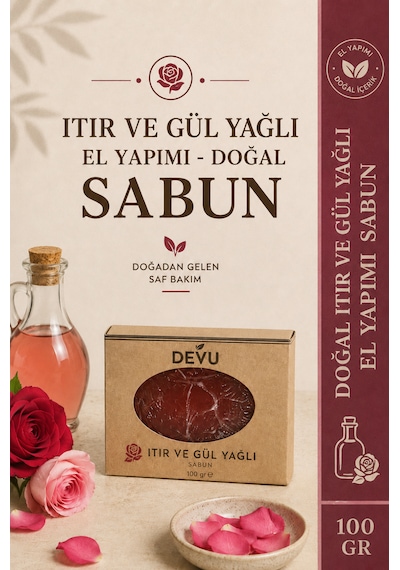 Itır Ve Gül Yağlı El Yapımı Doğal Sabun