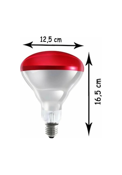 Osram Ledvance 150w Kırmızı Işık İnfrared Isıtıcılı Lamba E27 Duylu Kalın Duy