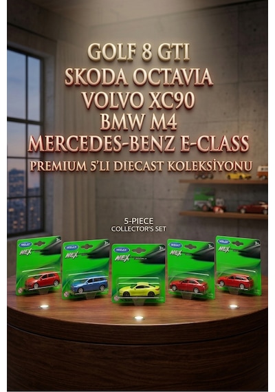Alpmodel Golf 8 Gti Skoda Octavia Volvo Xc90 Bmw M4 Mercedes Benz E Class 1/64 Ölçek Welly Diecast Metal Model Araba
