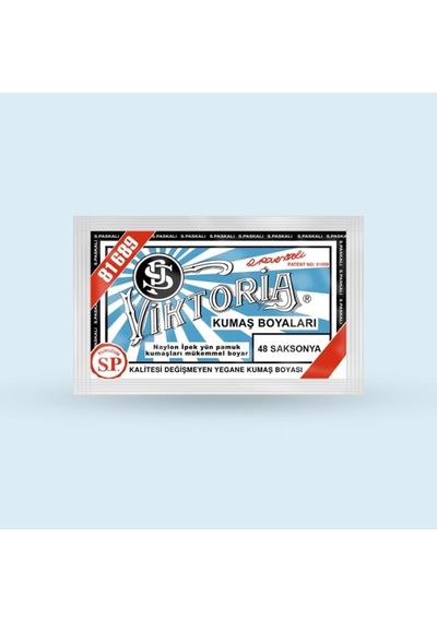 Viktoria Kumaş Boyasi 48 Saksonya - 3 Paket Boya + 2 Paket Fiske Çok Renkli