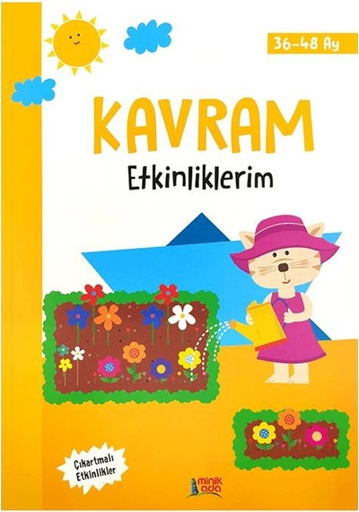 3-4 Yaş Kavram Etkinliklerim Kitabı Minik Ada Yayınları