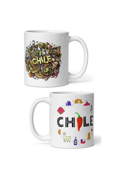 Şili Kupa Bardak 2 Adet Seyahat Hatıra Chile Mug