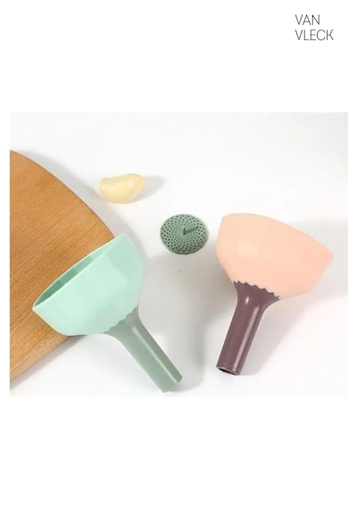 Mini Silikon Gıda Hunisi Süzgeçli Küçük Mutfak Hunisi, Sıvı & Kuru Gıda Aktarıcı Çok Renkli