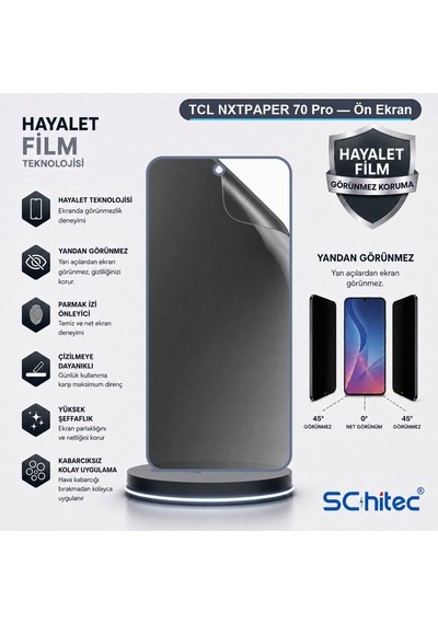 Schitec Tcl Nxtpaper 70 Pro Hayalet Privacy Hidrojel Ekran