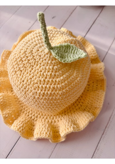 Crochet By Neslii Baby Limoncello Bonnet Bere Açık Sarı
