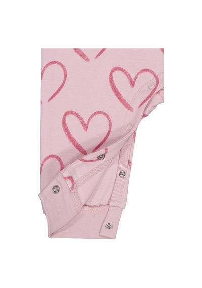 Civil Baby Tramlı Kalp Empirme 6-18 Ay Tulum - Pembe Pastel Pembe