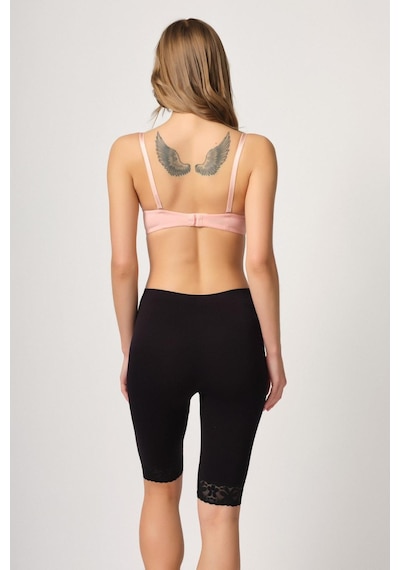 Siyah Mı Emay 3004 Soft Uzun Paça Dantel Boxer Siyah