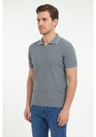 Baglan Erkek Spor Polo Yaka Triko Tişört Bgl-st05374 Mavi