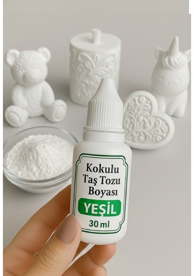 Yeşil Renk - Kokulu Taş Tozu Boyası - 30 Ml
