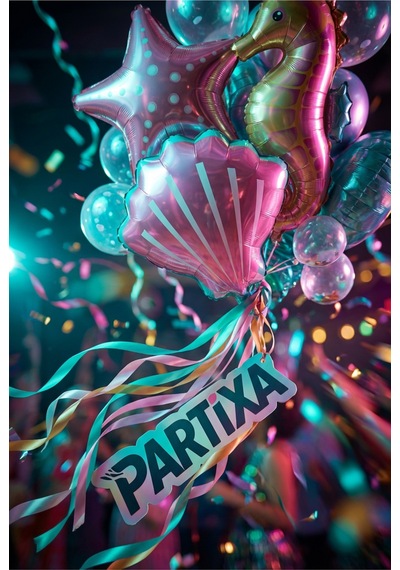 Pembe Deniz Kabuğu Midye Folyo Balon 52x54 Cm Deniz Temalı Doğum Günü Parti Süsü Çok Renkli