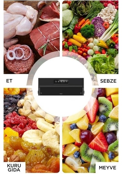 Gıda Mühürleme Vakum Makinesi Yiyecek Tazeliği Koruma Ev Restoran-vakum Poşeti Li
