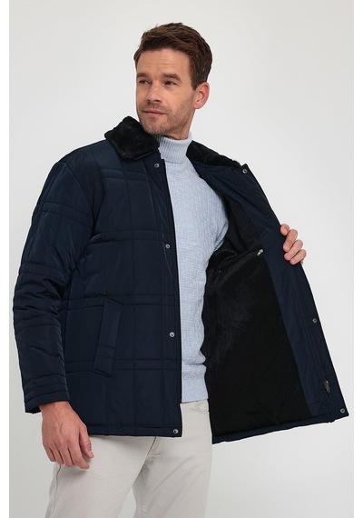 Sivaist Erkek Lacivert Standart Fit Normal Kesim Kürklü Çıkartılabilir Yaka Çıtçıt Detaylı Fermuarlı Içi Kürklü Kışlık Mont-Lacivert Sivaist Erkek Lacivert Standart Fit Normal Kesim Kürklü Çıkartılabilir Yaka Çıtçıt Detaylı Fermuarlı Içi Kürklü Kışlık Mont-Lacivert