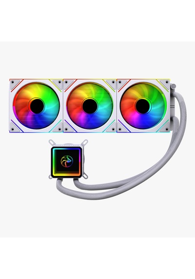 Gametech Ahd360w V2 Argb Aynalı Fan 360mm Sonsuzluk Aynalı Beyaz Sıvı Soğutma