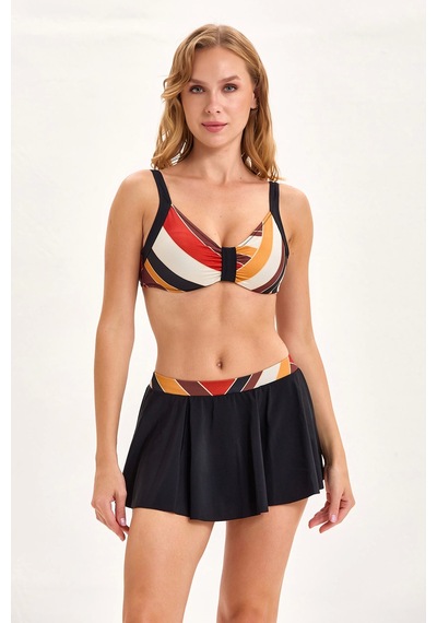 Lenaca Argento 1286-2064 Etekli Bikini Takımı Desenli