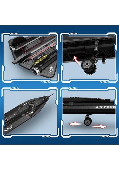 Reobrix 33041 Sr-71 Blackbird Yapı Blok Seti Building Blocks - 1733 Parça