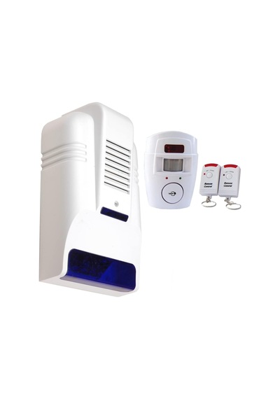 Lr-ng300 Kablosuz Hareket Dedektörlü Alarm Seti + Caydırıcı Alarm Dış Siren - Sahte Alarm Kutusu