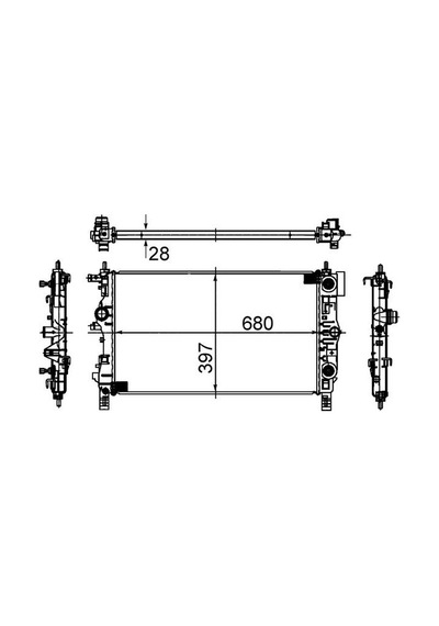 Mahle Cr1011000s Radyatör Otomatik Astra J- zafıra Tourer C- cruze 1.4- 1.6 Al/pl/brz 680x397x28 39074657- 13311079- 1300306