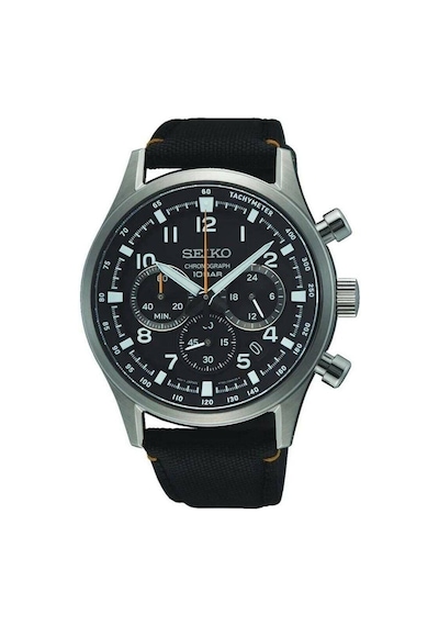 Seiko Ssb449p Quartz Nato Siyah Safir Cam 43 Mm Erkek Kol Saati Gri