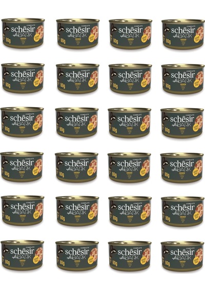 Schesir After Dark Parça Etli Tavuklu Kedi Konserve 80 Gr. X 24 Adet