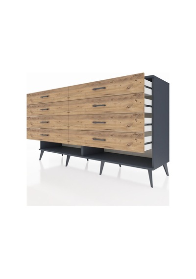 Hyperion Konsol 8 Çekmeceli 176x44x99 Antrasit-antrasit/çam Antrasıt/antrasıt - Antrasıt Hyperion Konsol 8 Çekmeceli 176x44x99 Antrasit-antrasit/çam Antrasıt/antrasıt - Antrasıt
